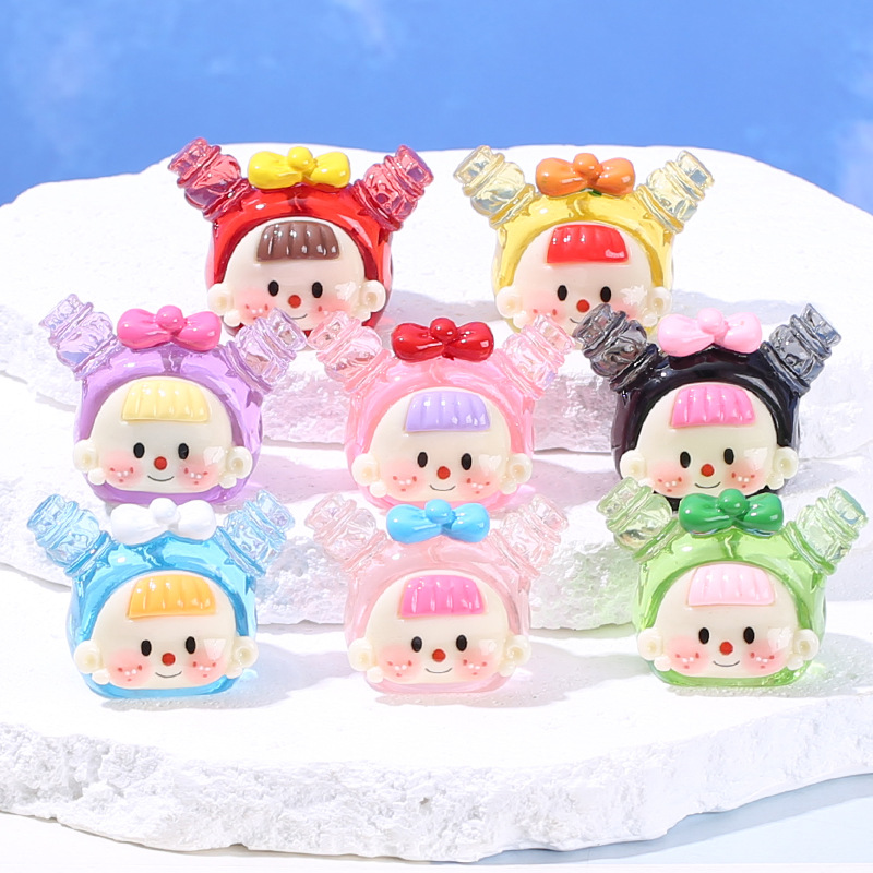 Resin Art Earrings Material - 4Pcs Transparent Doll Head Resin DIY