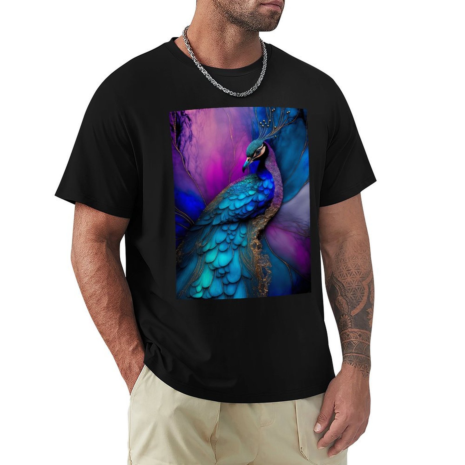 Resin Art Alcohol Ink - Peacock Plume - Alcohol Ink Resin