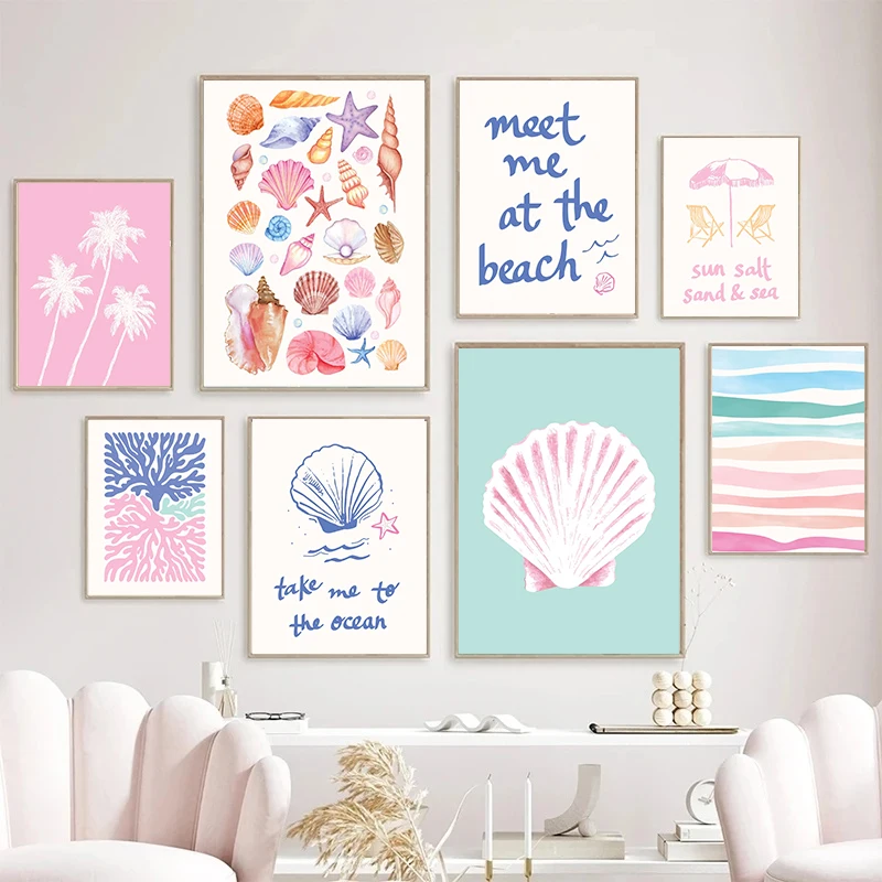 Resin Art Canvas - Coastal Gallery Wall Art Summer Sea