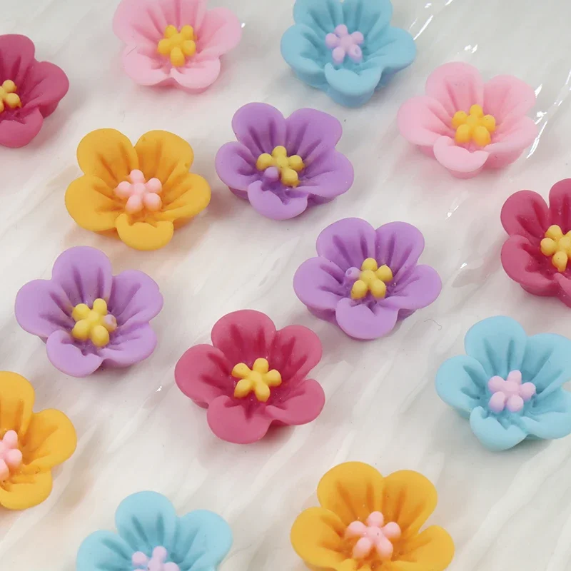 50pcs Mini Flower Nail Art Res - đánh giá và giá Resin Art Earrings Material