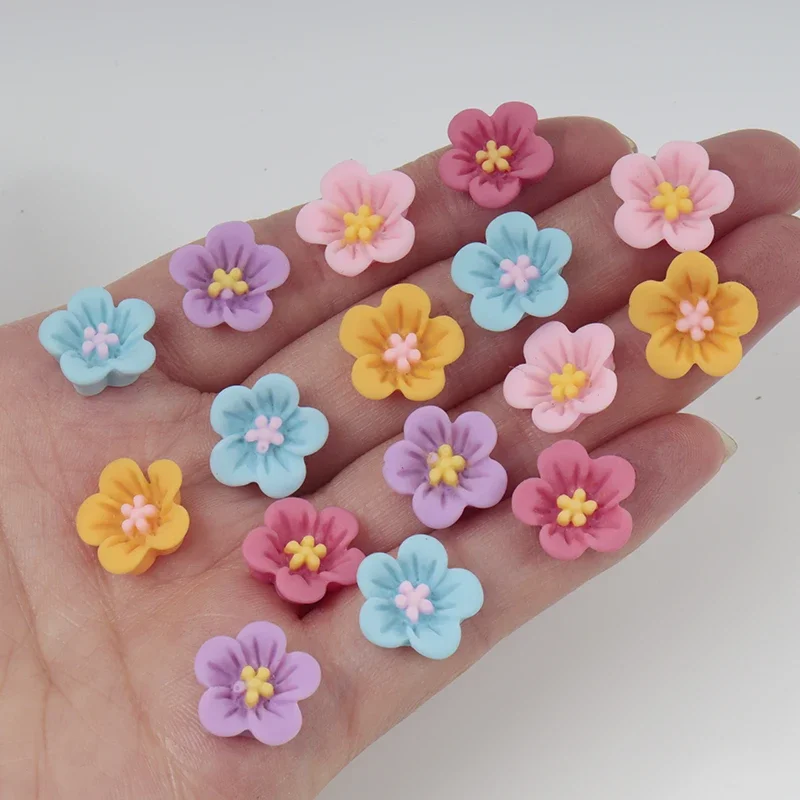 50pcs Mini Flower Nail Art Res - đánh giá và giá Resin Art Earrings Material