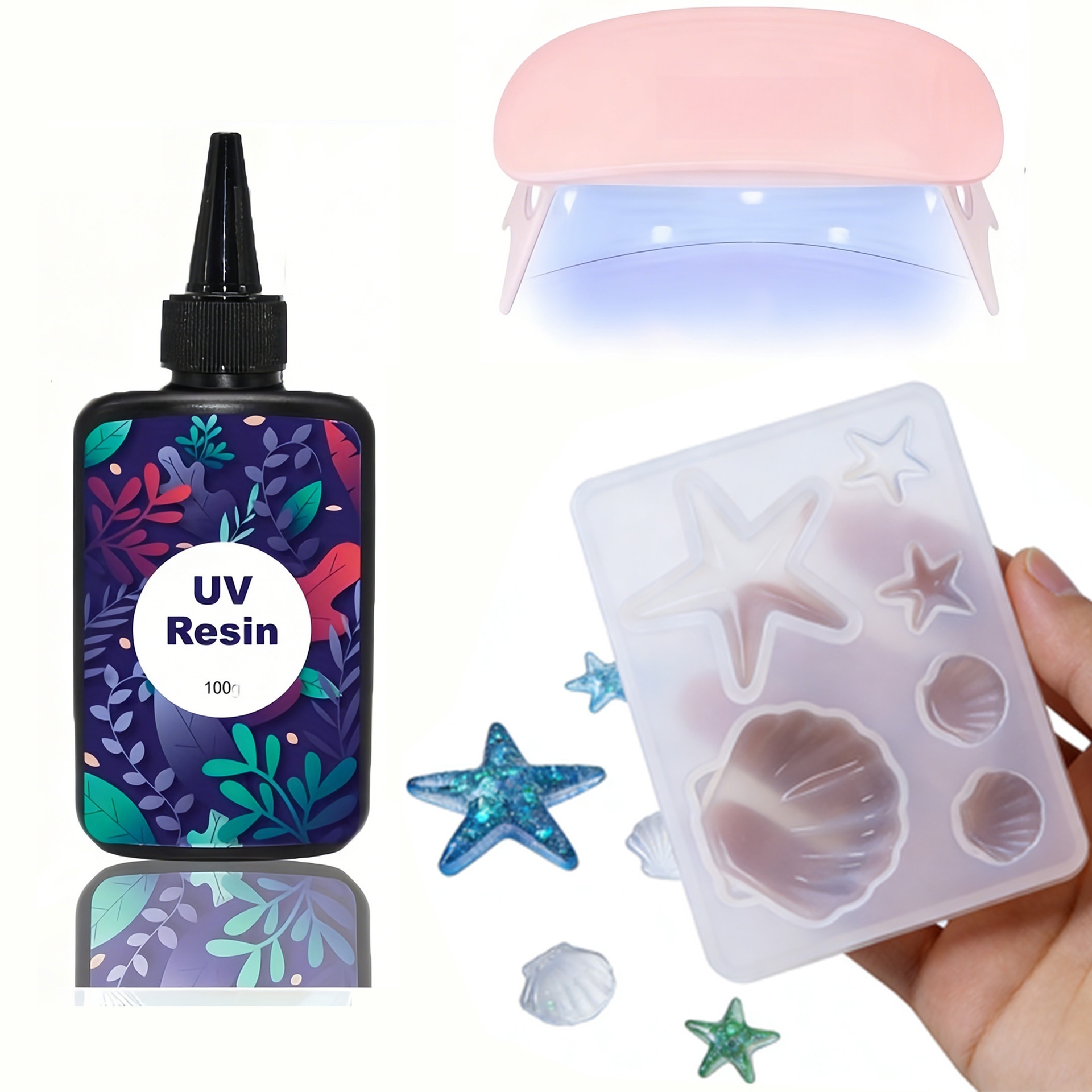 DIY Ocean Theme Crystal Epoxy  - đánh giá và giá Resin Art Uv