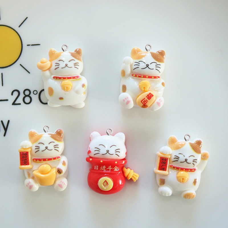 10Pcs Cute Glossy Cat Resin Sm - đánh giá và giá Resin Art Earrings Material