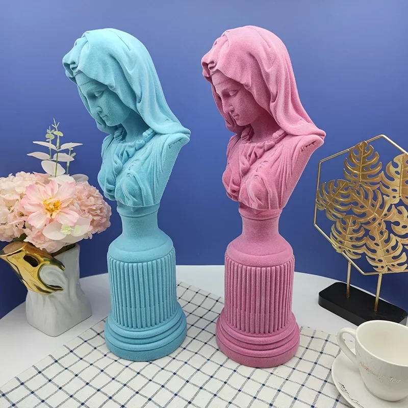 Flocking Resin Virgin Mary Hea - đánh giá và giá Resin Art Mary
