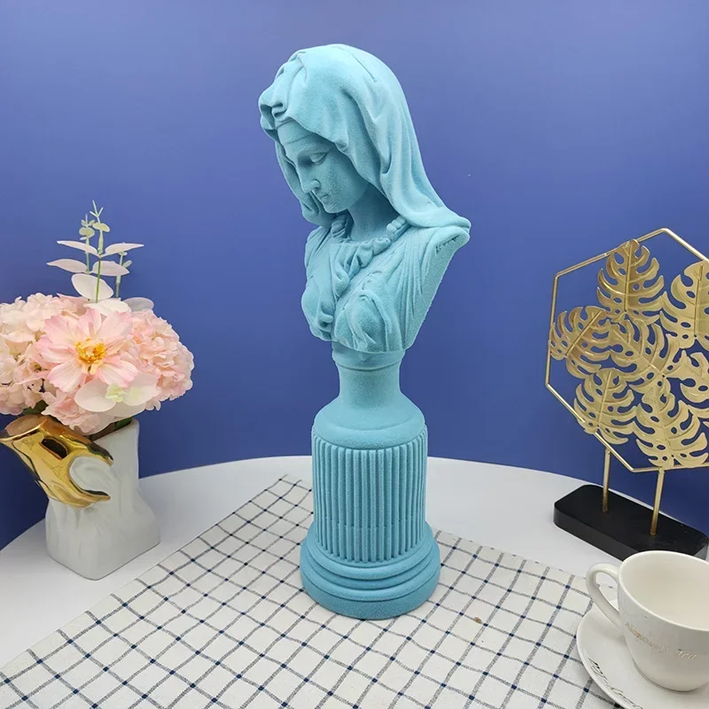 Flocking Resin Virgin Mary Hea - đánh giá và giá Resin Art Mary