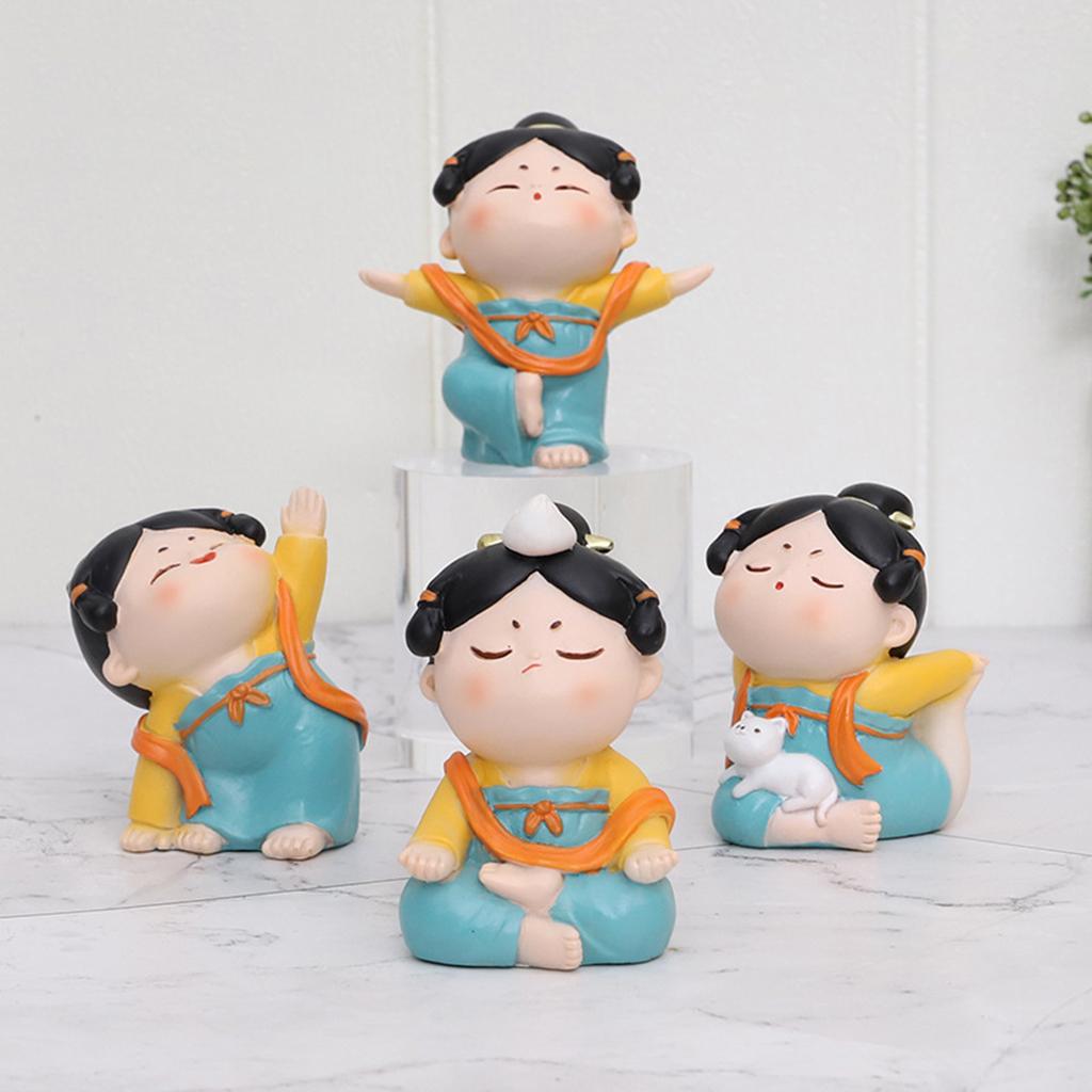 Cute Chinese Lady Yoga Statue  - đánh giá và giá Resin Art Studio