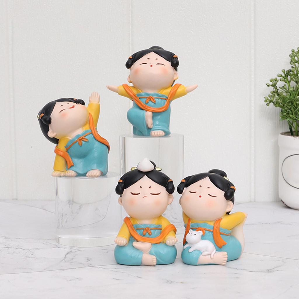 Cute Chinese Lady Yoga Statue  - đánh giá và giá Resin Art Studio