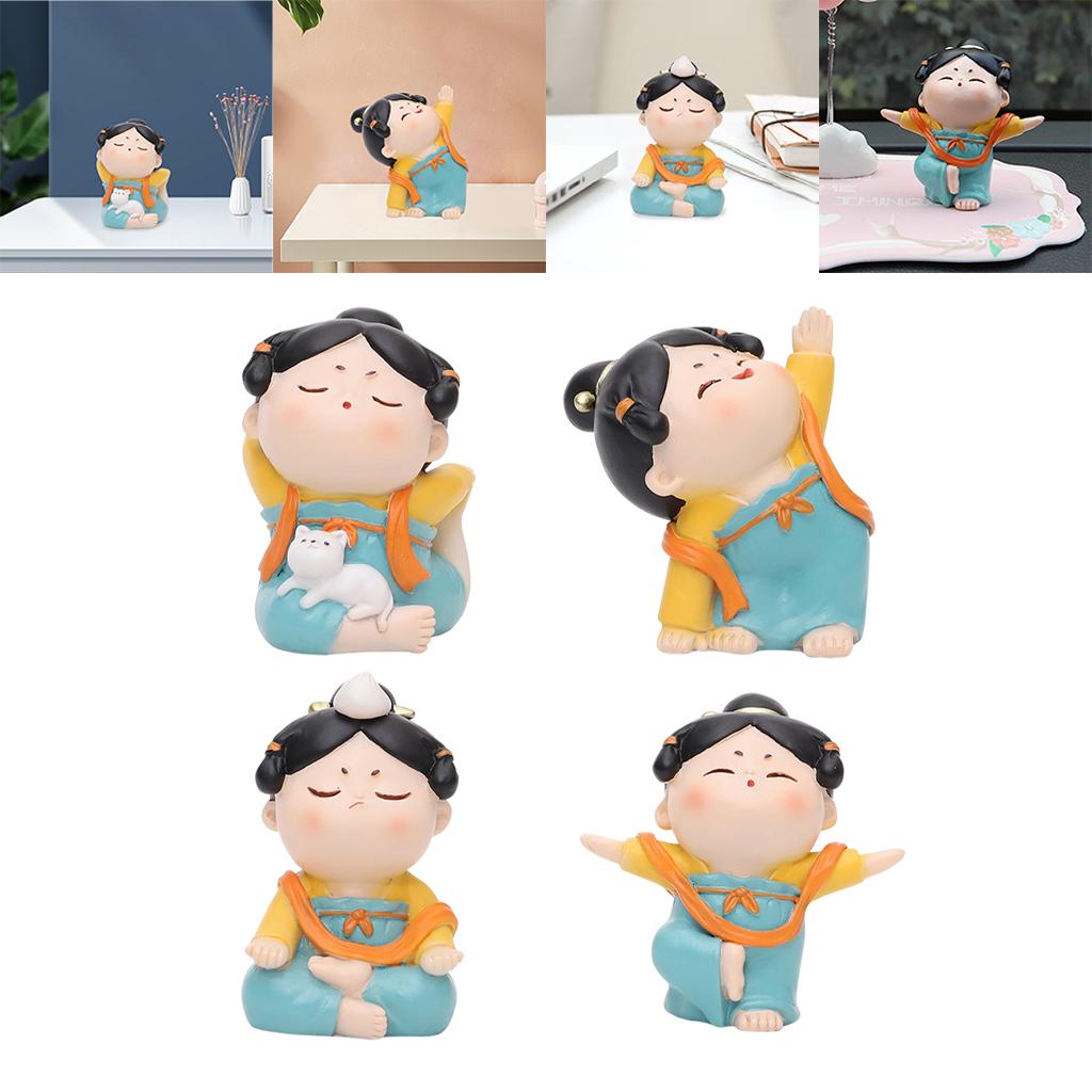 Cute Chinese Lady Yoga Statue  - đánh giá và giá Resin Art Studio
