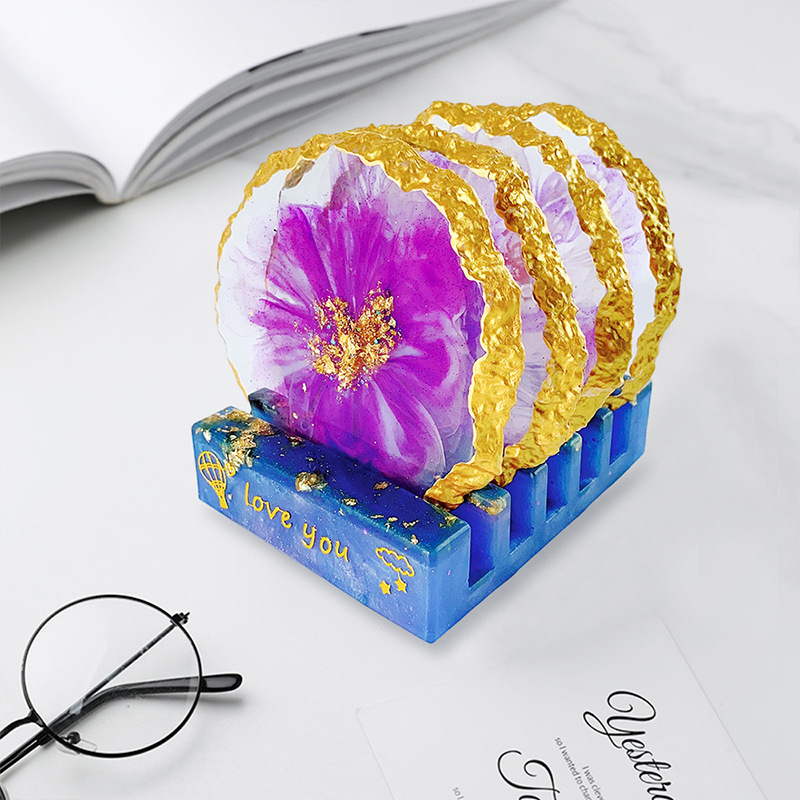DM413 Drusy Coaster Resin Mold - đánh giá và giá Resin Art Pen