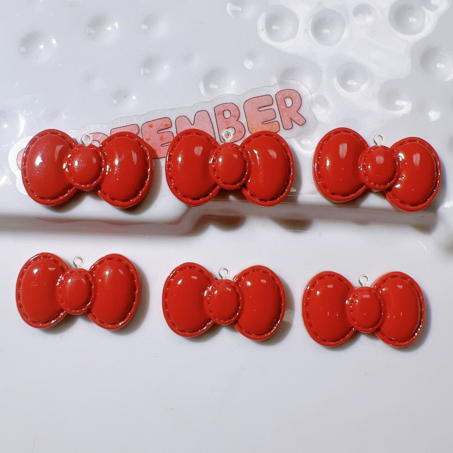 10Pcs Cute Cartoon Bowknot Res - đánh giá và giá Resin Art Earrings Material