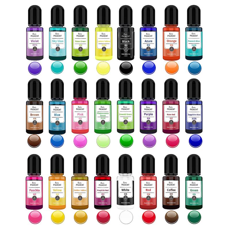 24 Color 10ml/Bottle Epoxy Res - đánh giá và giá Resin Art Alcohol Ink