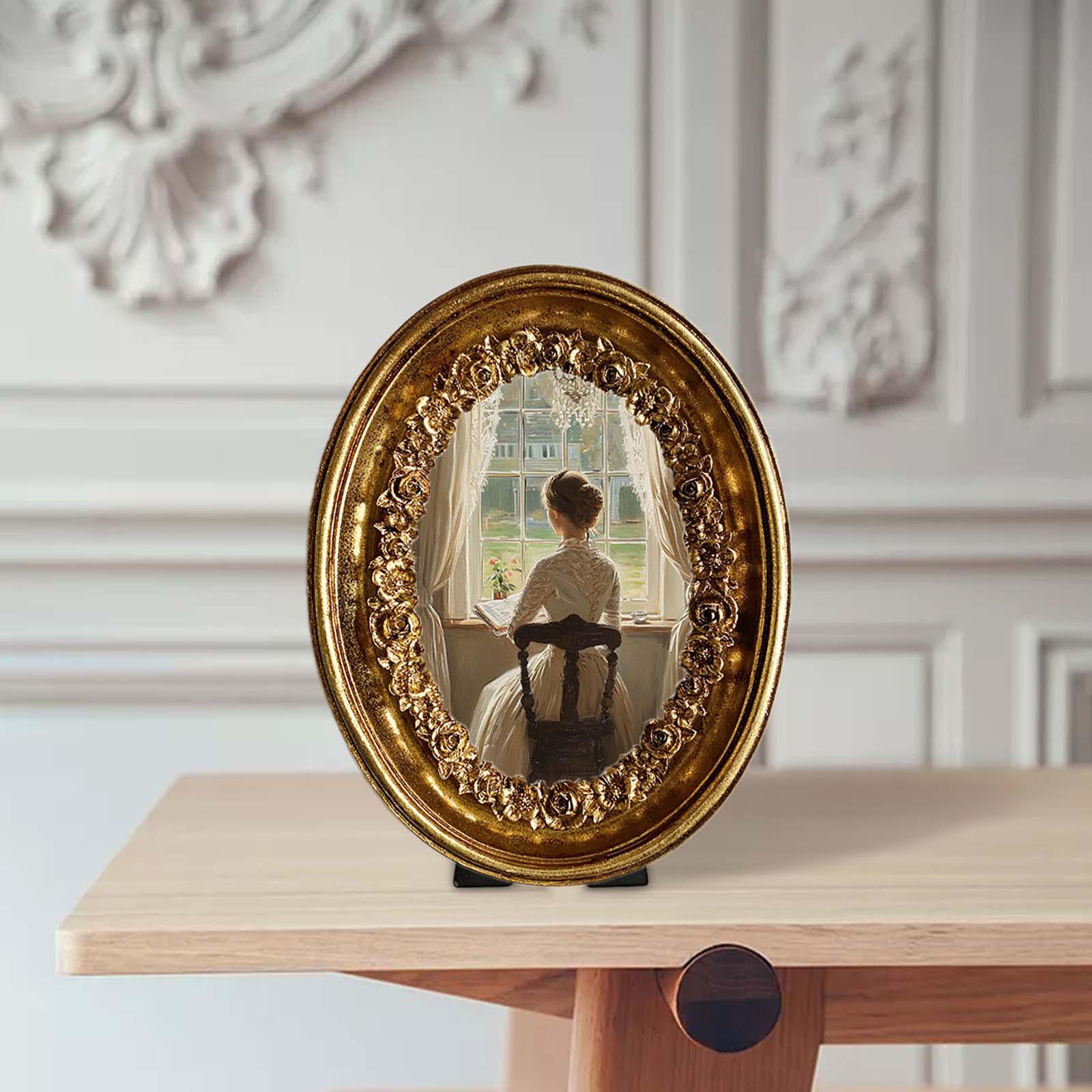 Vintage Oval Photo Frame 5.8x7 - đánh giá và giá Resin Art Studio