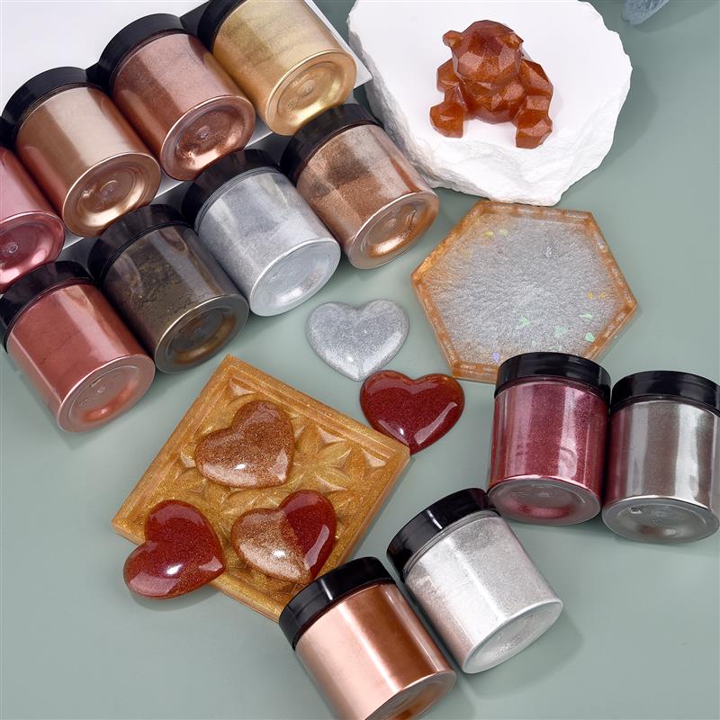 50g Shimmer Metallic Gold Silv - đánh giá và giá Resin Art Uv