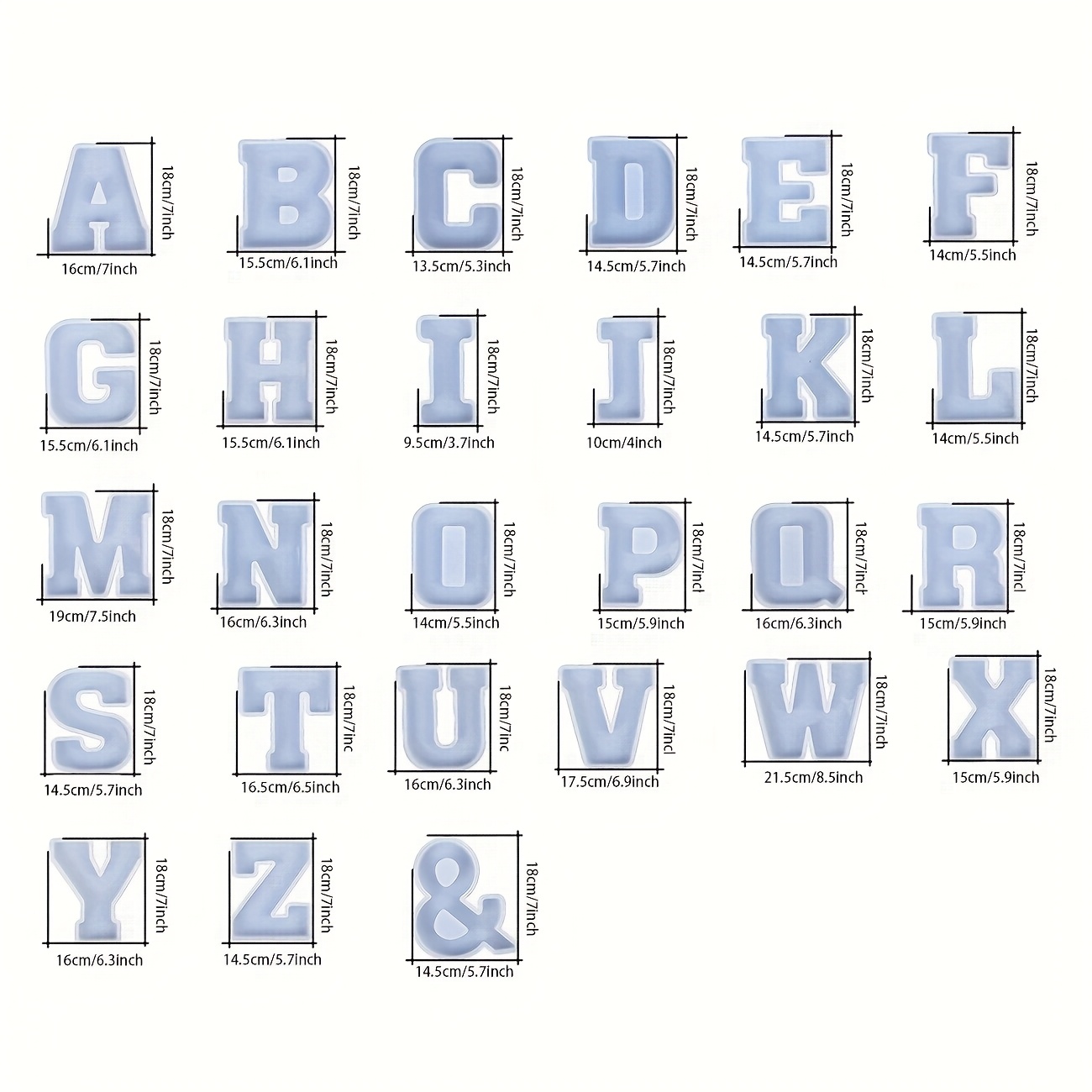 7-Inch Large Letter Resin Mold - đánh giá và giá Resin Art Logo