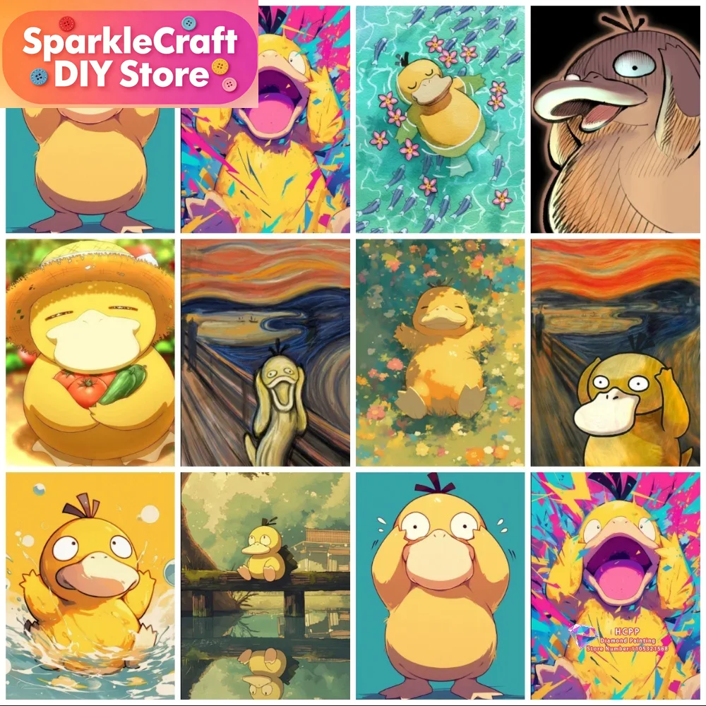 1pc frameless Psyduck Cartoon  - đánh giá và giá Resin Art For Beginners