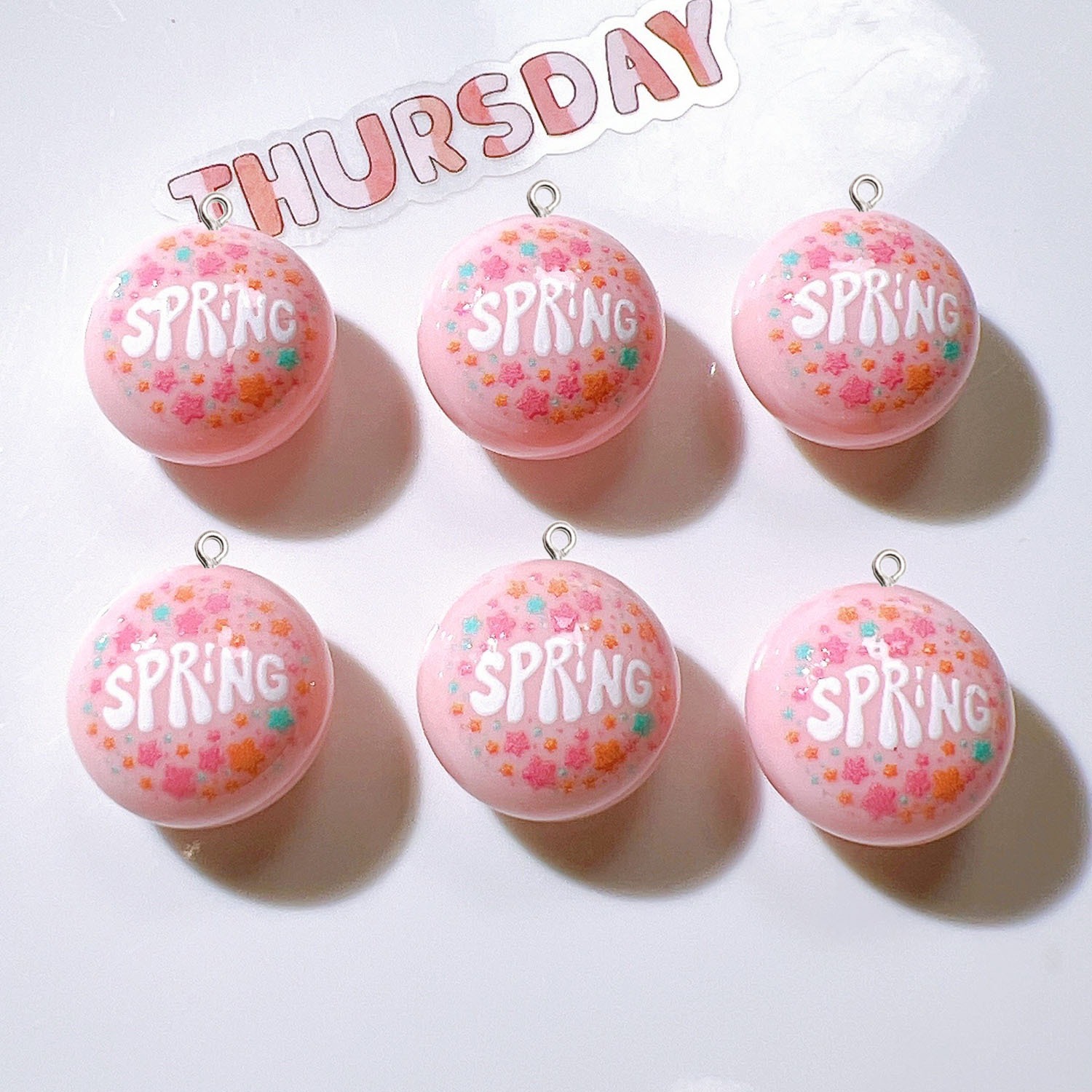 10Pcs Circular Planar Resin Ch - đánh giá và giá Resin Art Earrings Material