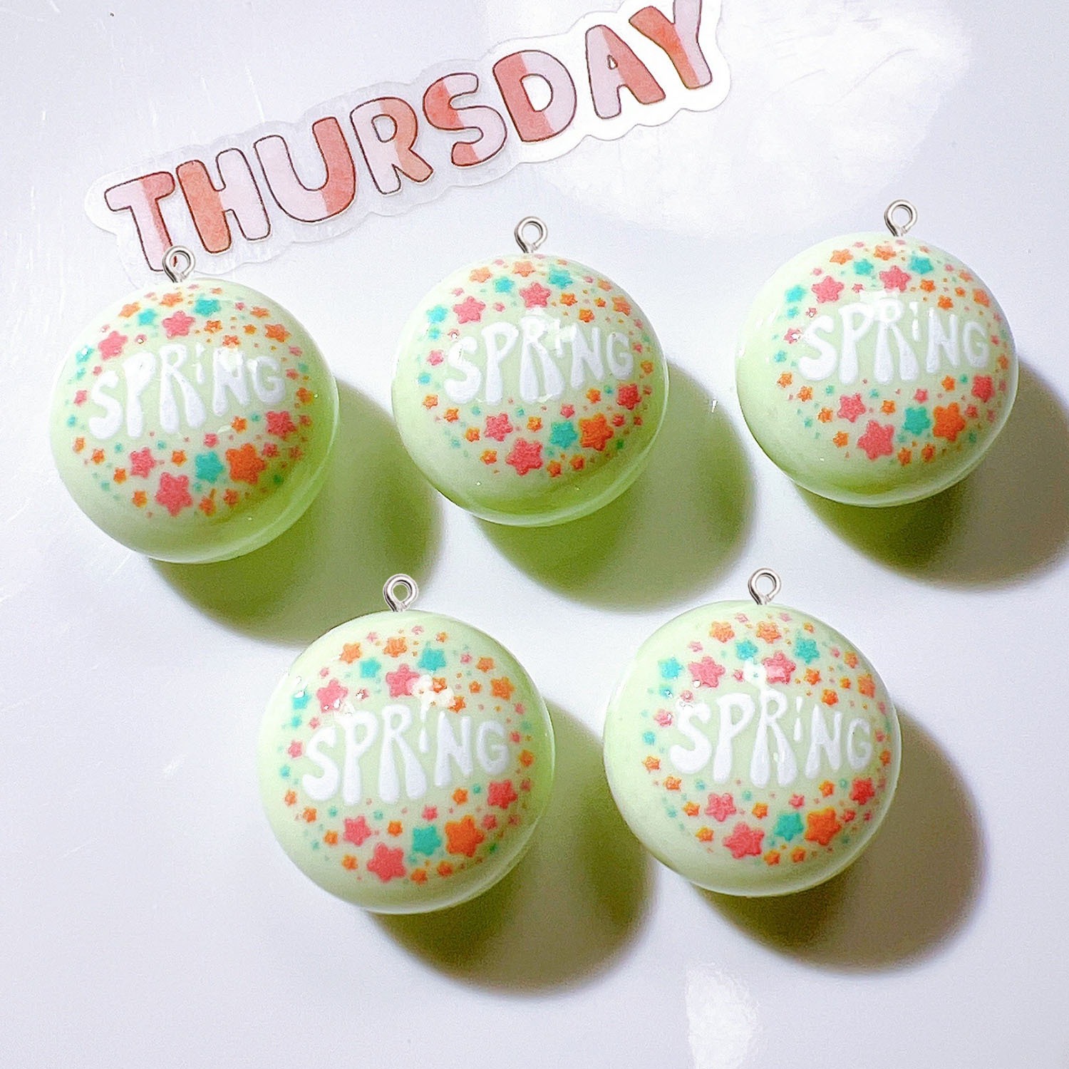 10Pcs Circular Planar Resin Ch - đánh giá và giá Resin Art Earrings Material