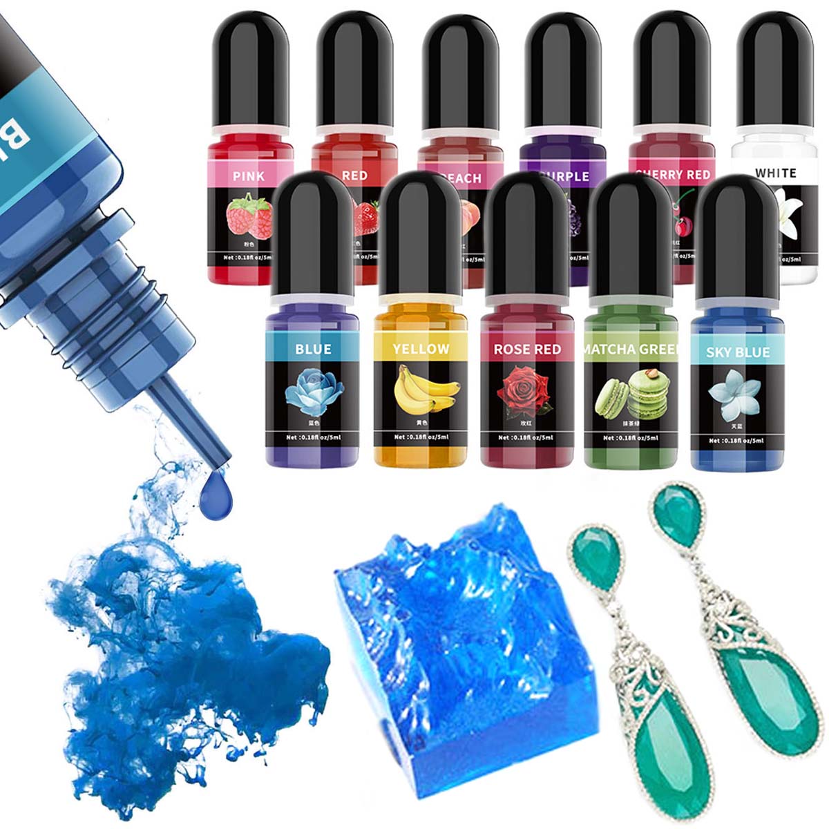 5ml/Bottle Epoxy Resin Pigment - đánh giá và giá Resin Art Uv