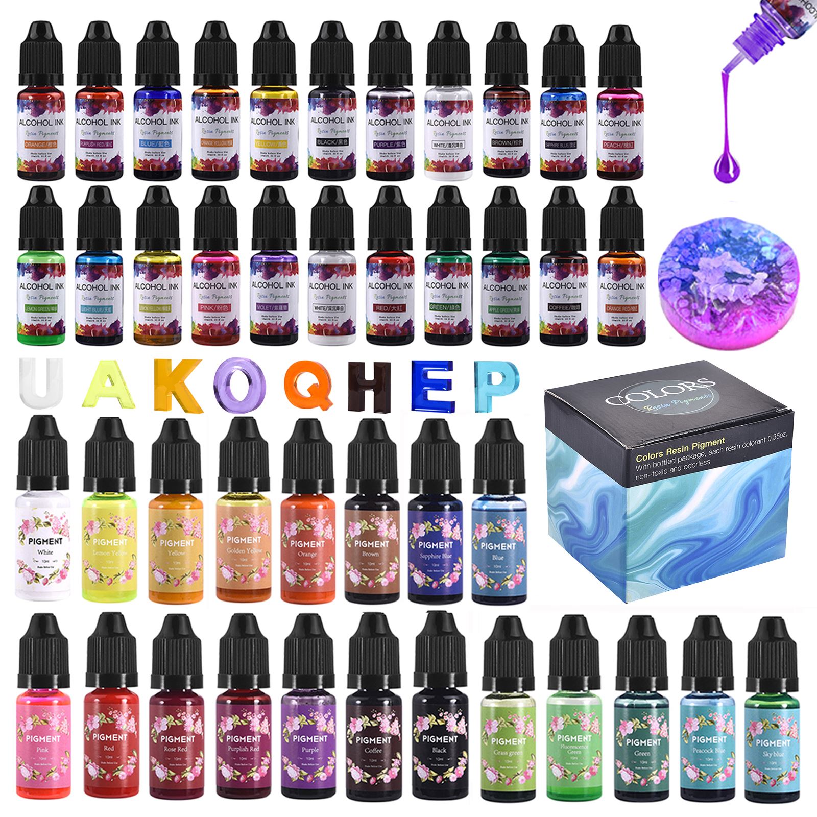 1 Bộ Nhựa Sắc Tố Bộ Nghệ Thuật - đánh giá và giá Resin Art Alcohol Ink