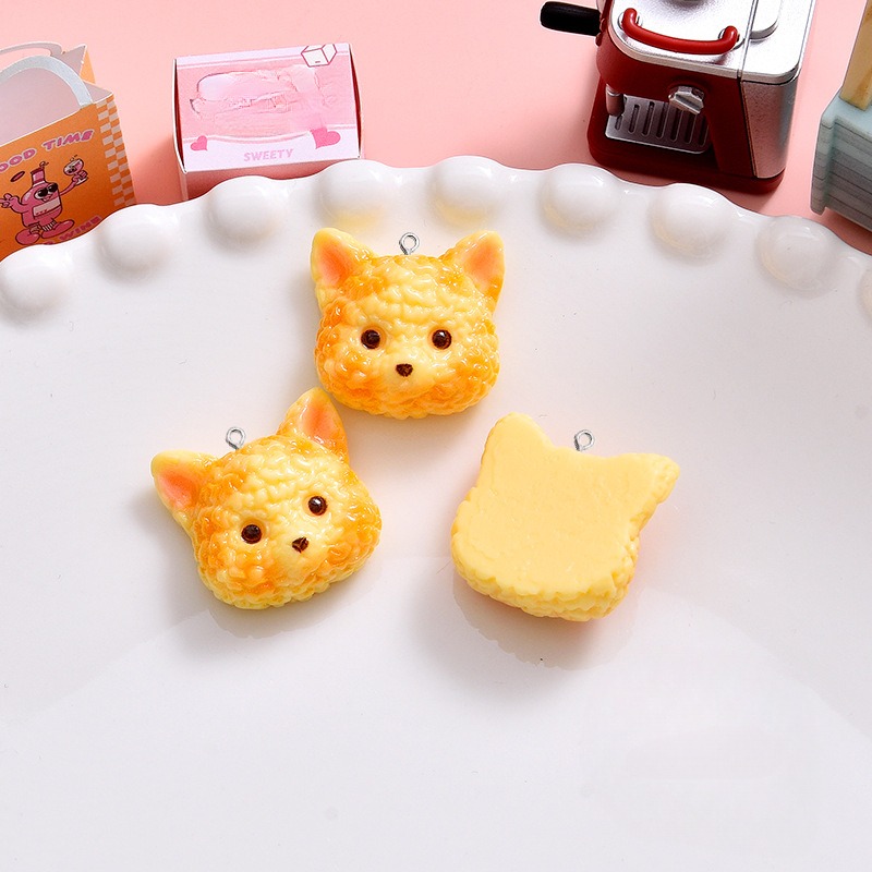 10Pcs Cartoon Biscuits Dog Res - đánh giá và giá Resin Art Earrings Material